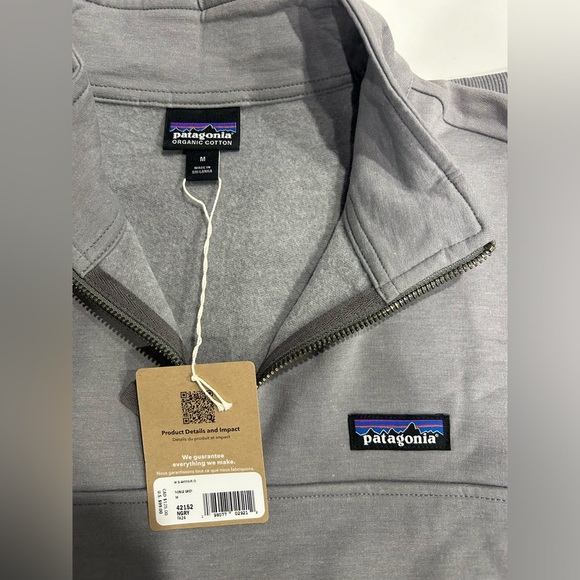 Patagonia Women's Medium Ahnya 1/4 Zip Pullover Noble Grey Jacket NWT - Picture 4 of 10